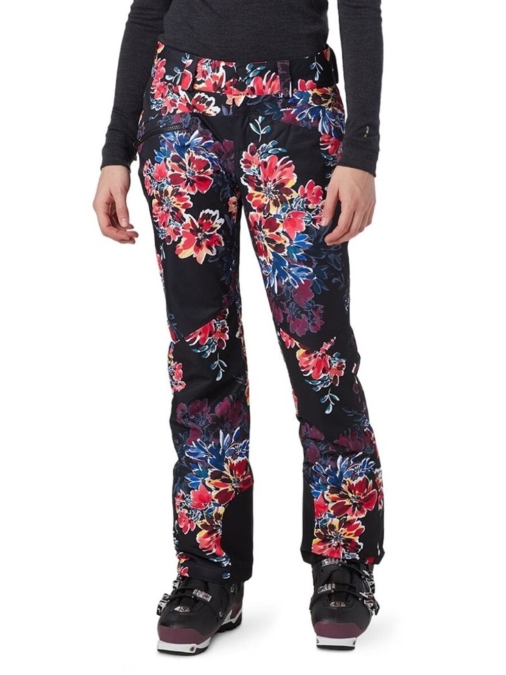 Obermeyer Women's Malta Ski Pants Floral Black insulated snowboard snow winter
